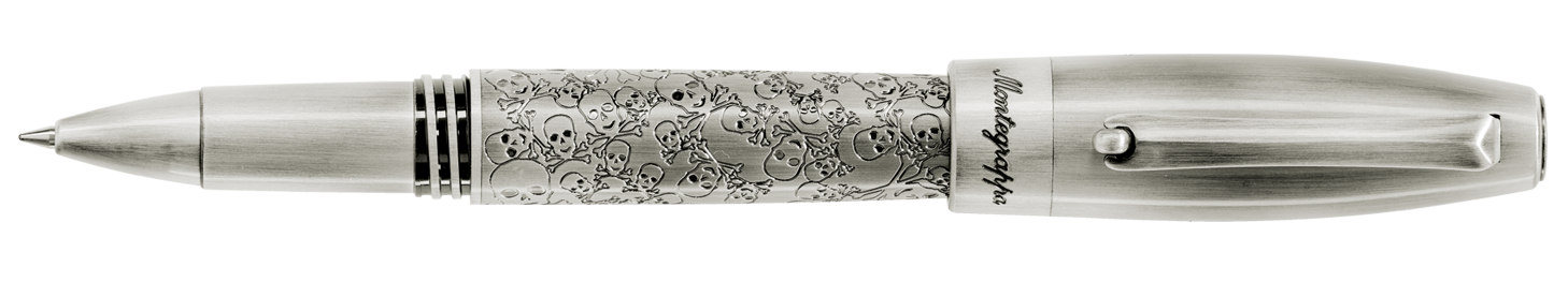 Montegrappa Fortuna Skull Silver Rollerball